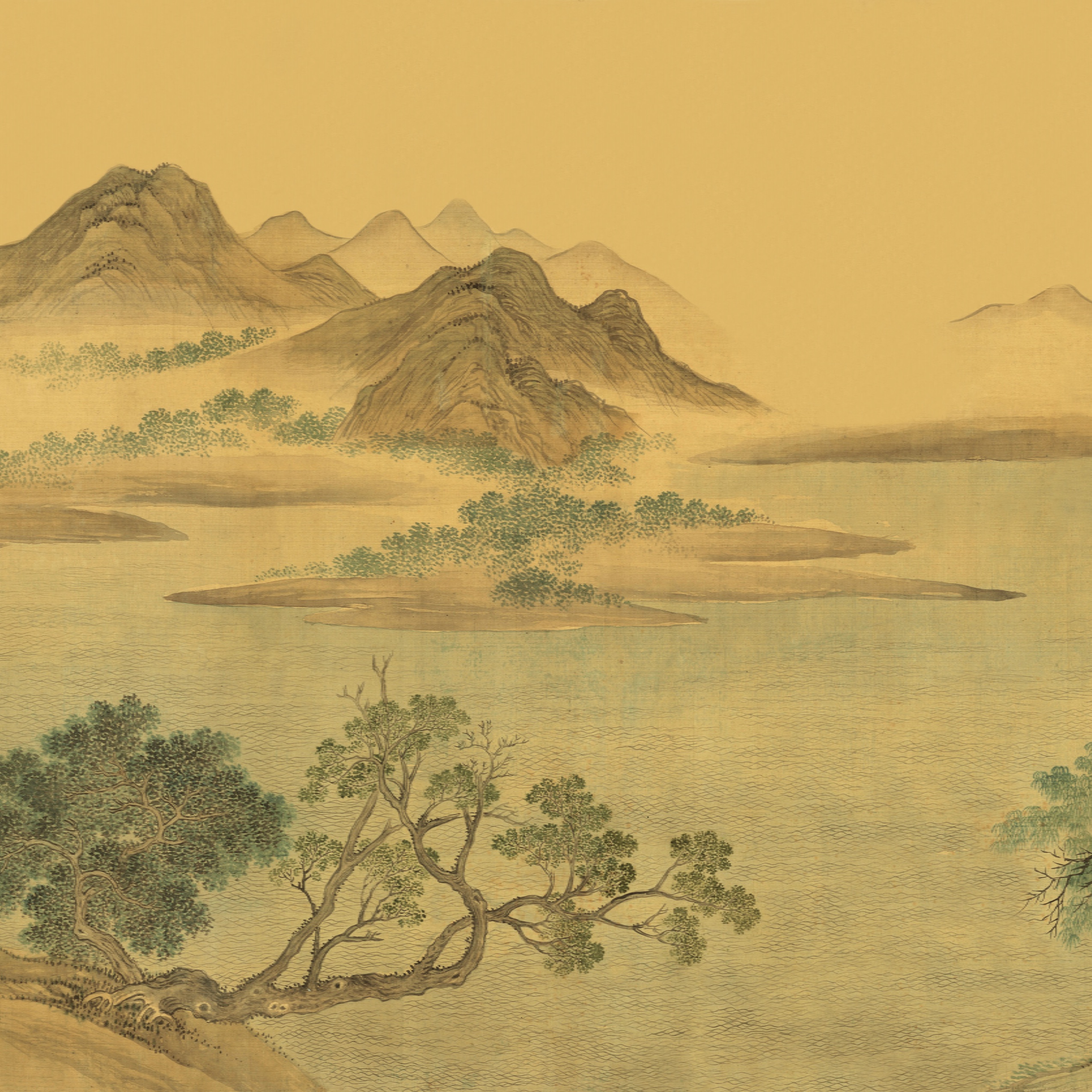 湖山春暖圖
